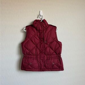 Burberry Burgundy Quilted Puffer Vest Sz. M